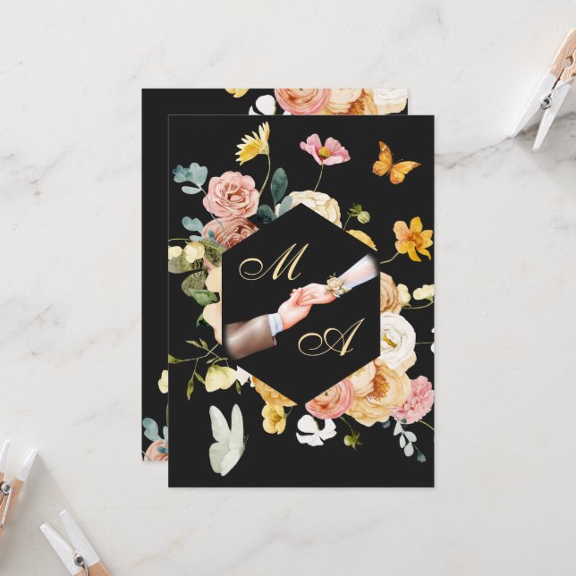 Hochzeitsfeier Einladung (Vorderseite/Rückseite Beispiel)