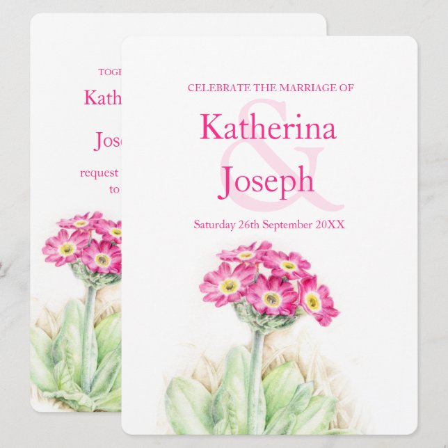 Hochzeitsfeier Einladung (Vorne/Hinten)