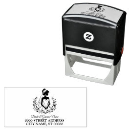 Hochzeitsfeier Elegante Blumenbride Permastempel