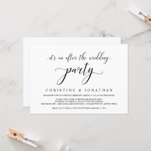Hochzeitsfeier, Eleganter Empfang Party Einladung