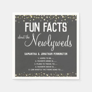 Hochzeitsfeier Facts Minimal Confetti Napkin Serviette