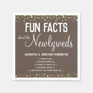 Hochzeitsfeier Facts Minimal Confetti Napkin Serviette