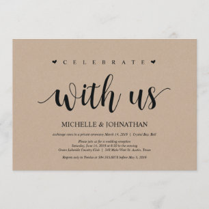 Hochzeitsfeier, feiern Sie mit uns Einladungen