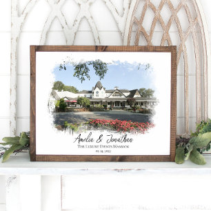 Hochzeitsfeier Foto Maskenbrücke Groom Couple Poster