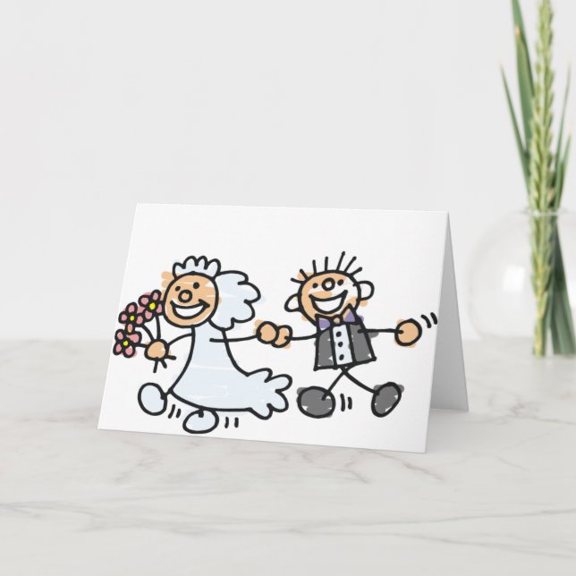 Hochzeitsfeier für Braut und Groom Karte (Vorderseite)