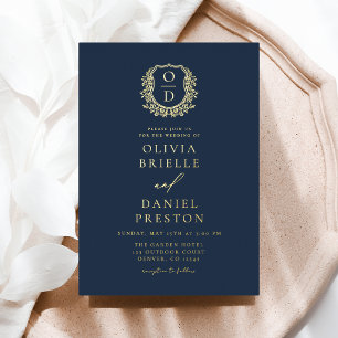 Hochzeitsfeier für das Blaue Wappen Folieneinladung