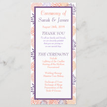 Hochzeitsfeier für lila Blüten und Korallen