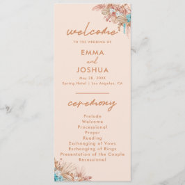 Hochzeitsfeier für moderne Boho-Flora Programm