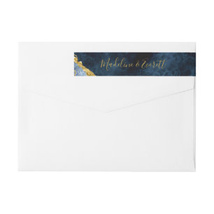 Hochzeitsfeier für Navy Blue Gold Foil Agate Marbl