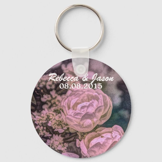 Hochzeitsfeier für Rose Schlüsselanhänger (Vorderseite)