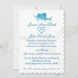 Hochzeitsfeier für Segelfische Einladung