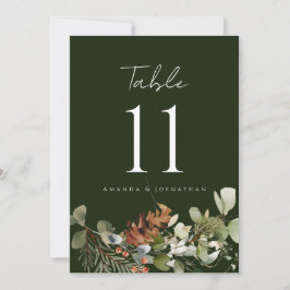 Hochzeitsfeier für Wasserfarben-Tischnummer