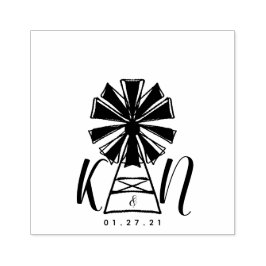 Hochzeitsfeier für Windmühle im Bauernhof Gummistempel