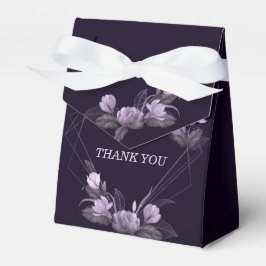 Hochzeitsfeier Geschenk Lila Blumenviolette Geomet Geschenkschachtel