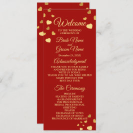 Hochzeitsfeier Golden Birds Hearts Red Shiny Programm