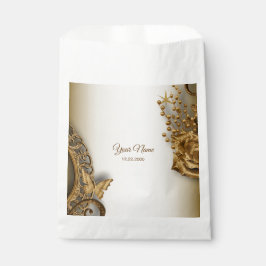 Hochzeitsfeier Golden Floral Schmetterling Vintage Geschenktütchen