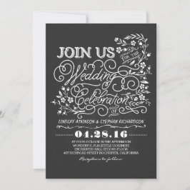 Hochzeitsfeier im Blumengarten Einladung