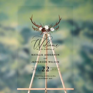 Hochzeitsfeier im Burgund Acrylschild