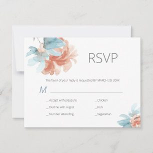 Hochzeitsfeier im Frühling und Hochzeit mit blühen RSVP Karte