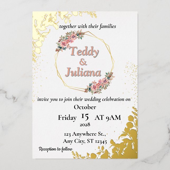 Hochzeitsfeier im Grünen Einladung (Vorderseite)