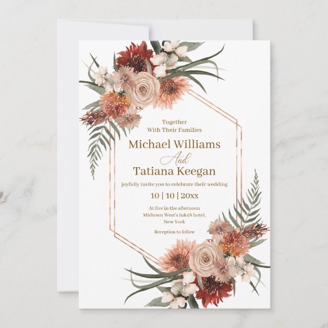 Hochzeitsfeier im Südtessin Einladung (Vorderseite)