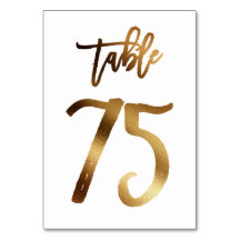 Hochzeitsfeier in Gold-Folie | Tabelle 75