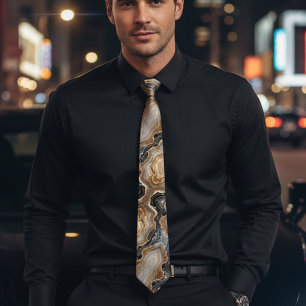 Hochzeitsfeier in Gold und schwarzem Marmor Krawatte