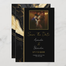 Hochzeitsfeier in Luxus-Foto aus schwarzem und gol