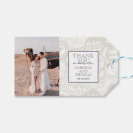 Hochzeitsfeier in Navy Blue Marokko Foto Geschenkanhänger