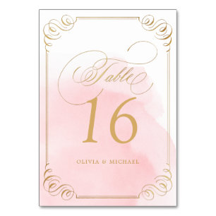 Hochzeitsfeier in Rot-Gold-Tischnummer Tischnummer