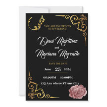 Hochzeitsfeier in Schwarz-Weiß-Blume