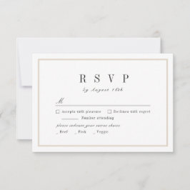 Hochzeitsfeier in Schwarz-Weiß RSVP Karte