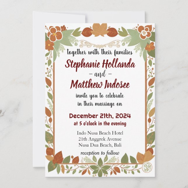 Hochzeitsfeier ist der Triumph von Liebe und Freud Einladung (Vorderseite)