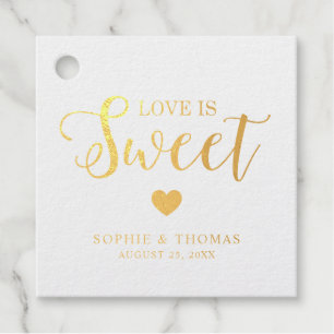 Hochzeitsfeier Liebe ist Sweet Foil Geschenkanhänger