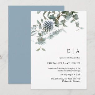 Hochzeitsfeier mit blühenden Blumen Einladung