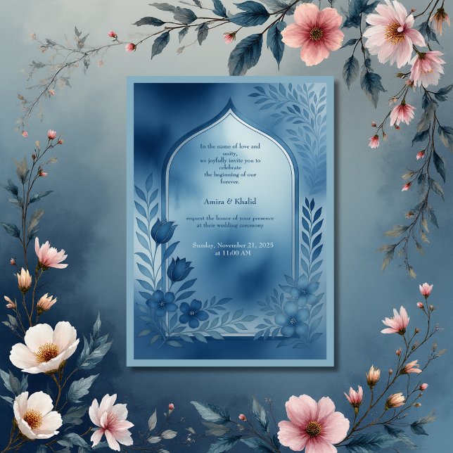 Hochzeitsfeier mit Blumen Einladung (Von Creator hochgeladen)