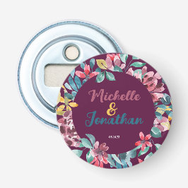 Hochzeitsfeier mit Blumen und Blumen Flaschenöffner