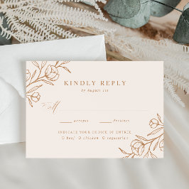 Hochzeitsfeier mit Blumenkuchen RSVP Karte