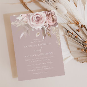 Hochzeitsfeier mit Blush-Floral Einladung