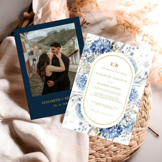 Hochzeitsfeier mit Blütenblütenblütenblütenblütenb Einladung (Von Creator hochgeladen)