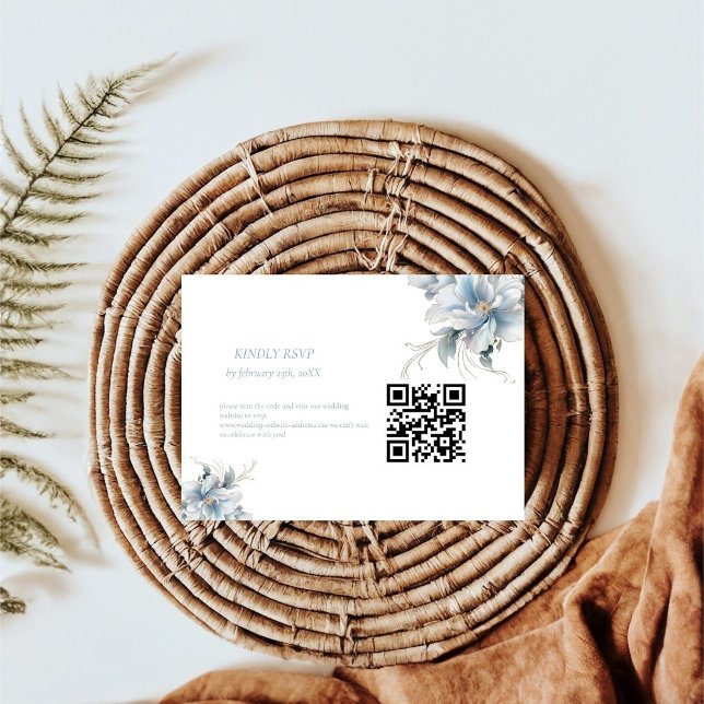 Hochzeitsfeier mit Blütenblütenblütenblütenblütenb RSVP Karte (Von Creator hochgeladen)