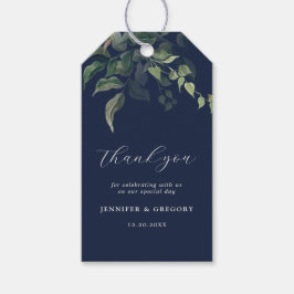 Hochzeitsfeier mit botanischer Wasserfarbe Geschenkanhänger