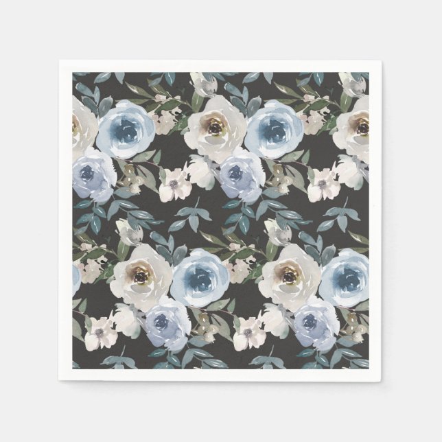 Hochzeitsfeier mit der Blauen Blüte Serviette (Vorderseite)