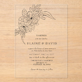 Hochzeitsfeier mit Elegant Acryleinladungen