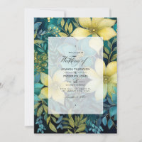 Hochzeitsfeier mit Evergreen und Gold Floral Sprin