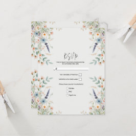 Hochzeitsfeier mit floraler Wildblume im Wasser UA Einladung