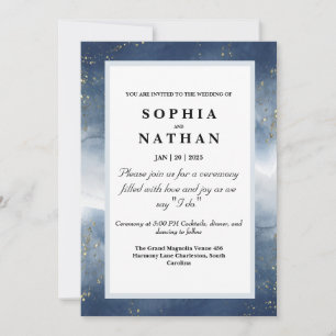 Hochzeitsfeier mit Gold Einladung