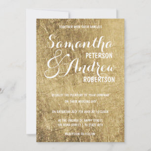 Hochzeitsfeier mit Goldblatt für Luxusbälle, Imita Einladung