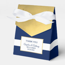 Hochzeitsfeier mit Goldfoil Navy Blue Gastgeschenk Geschenkschachtel