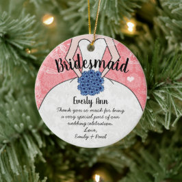 Hochzeitsfeier mit Gown Bridesmaid - Sie wählen Fa Keramik Ornament